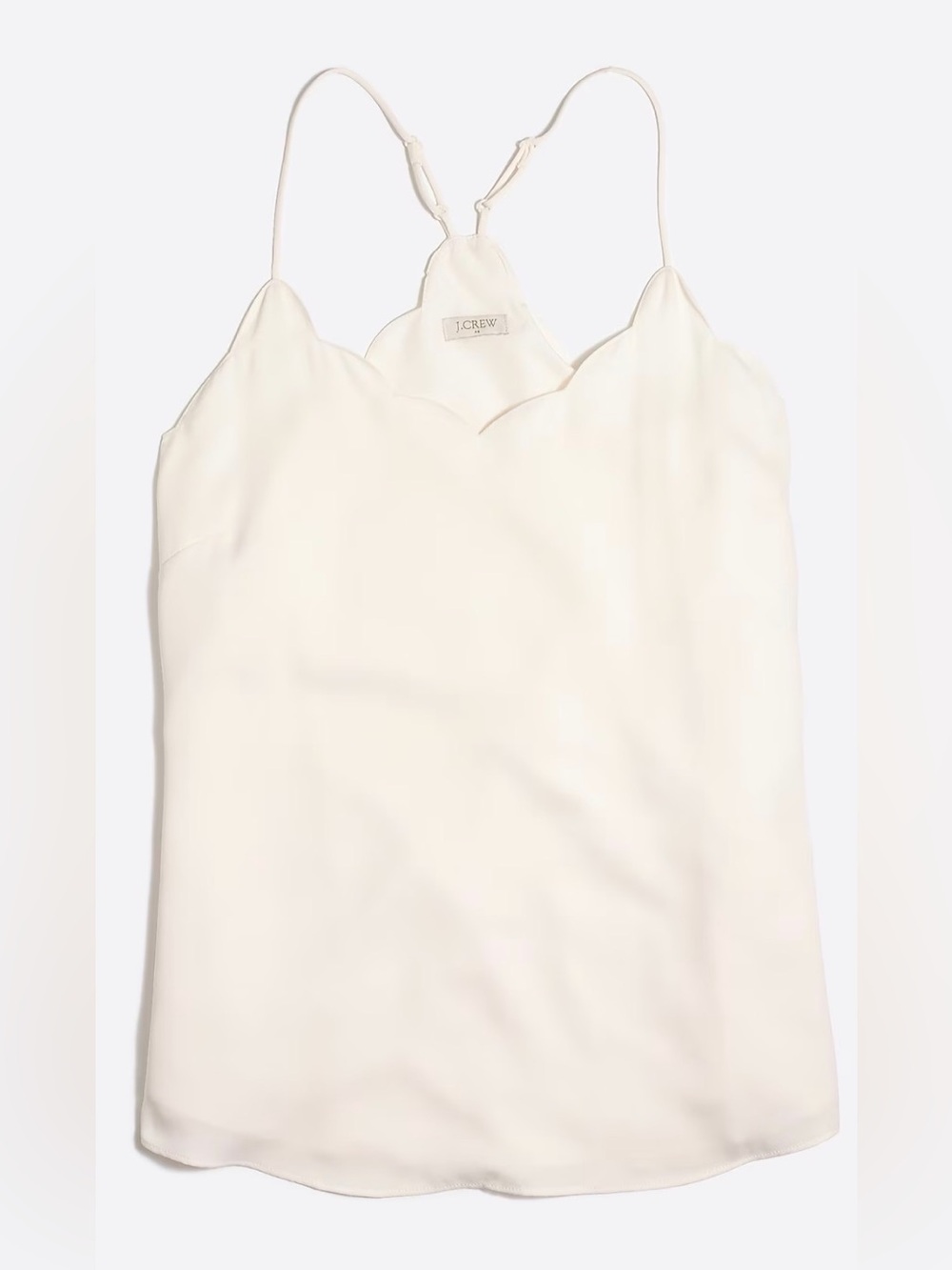 J.Crew Ivory Scalloped Cami Tank Top